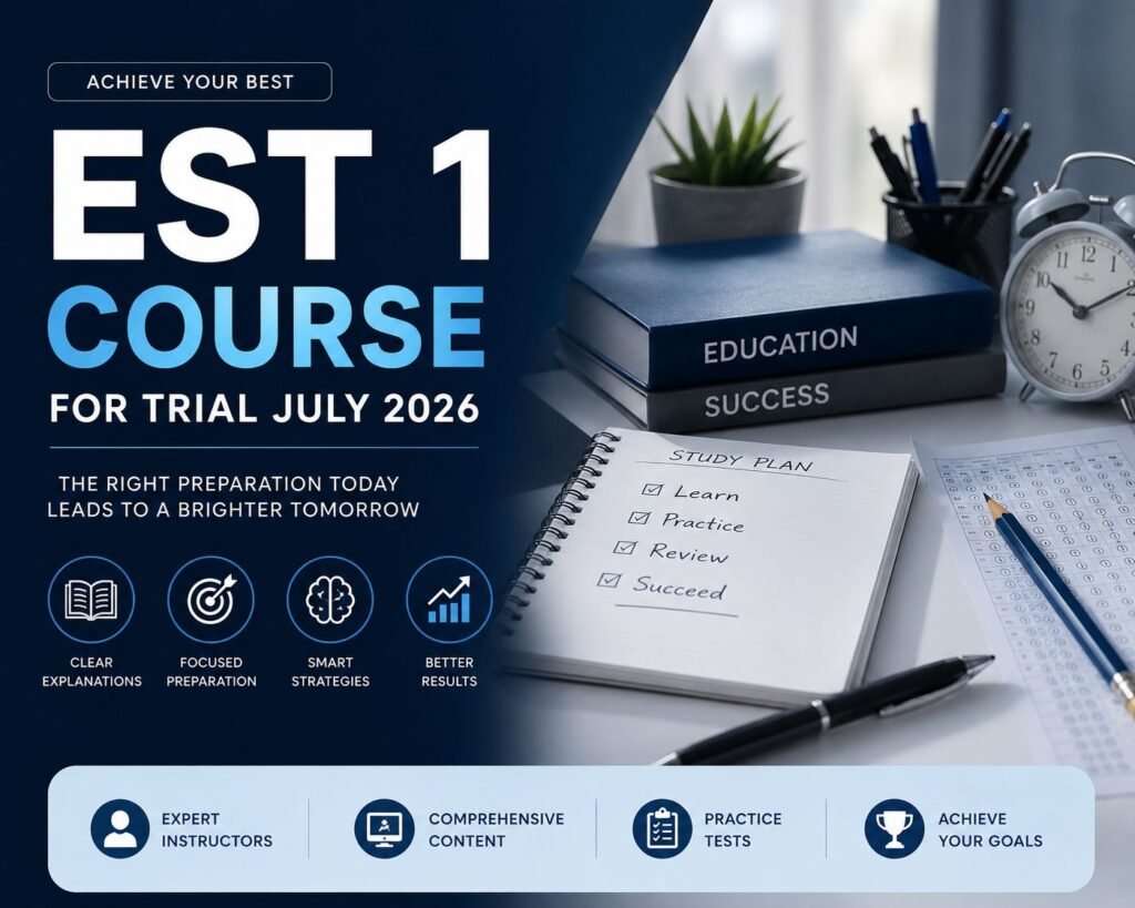 EST1 course for trial july